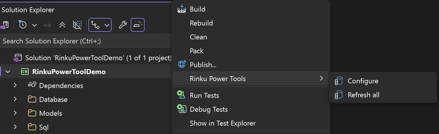 Rinku Power Tools Refresh all command